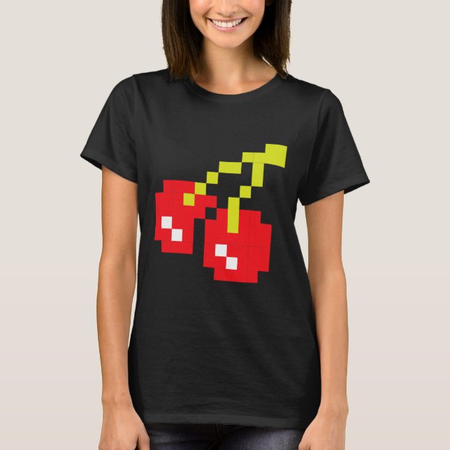 Camiseta Videojuego de cerezas 80 Disfraces de Halloween Fá (Anverso)