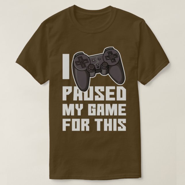 Camiseta Videojuego de consola de juegos en pausa (Diseño del anverso)