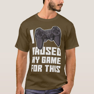 Camiseta Videojuego de consola de juegos en pausa