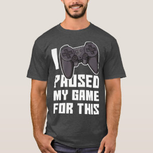 Camiseta Videojuego de consola de juegos en pausa