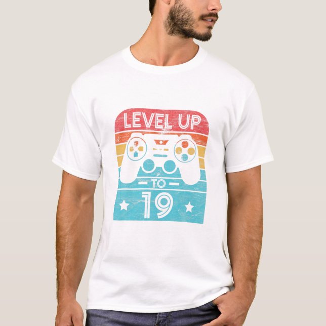 Camiseta Videojuego de cumpleaños de 19 años (Anverso)