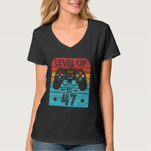 Camiseta Videojuego de cumpleaños retro de 47 años de edad 