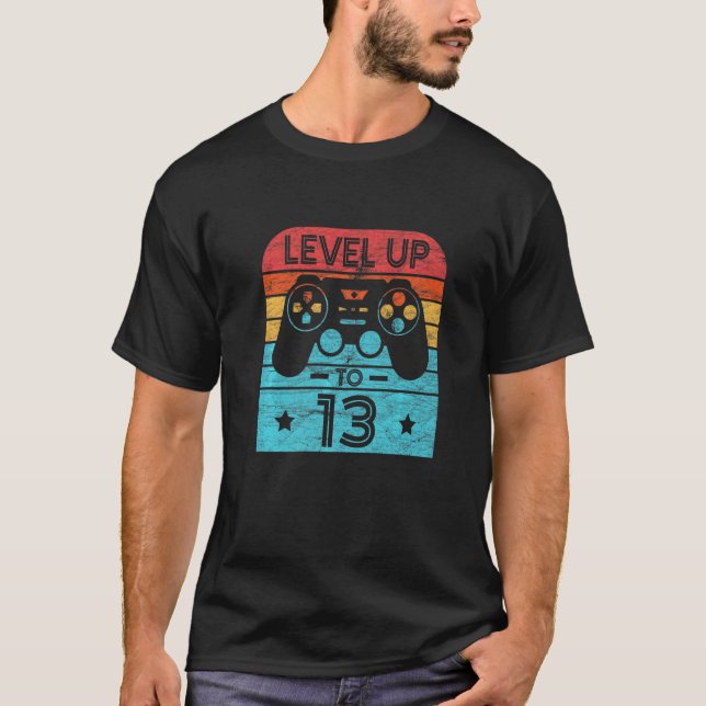 Camiseta Videojuego de cumpleaños Retro Nivel de jugador de (Anverso)