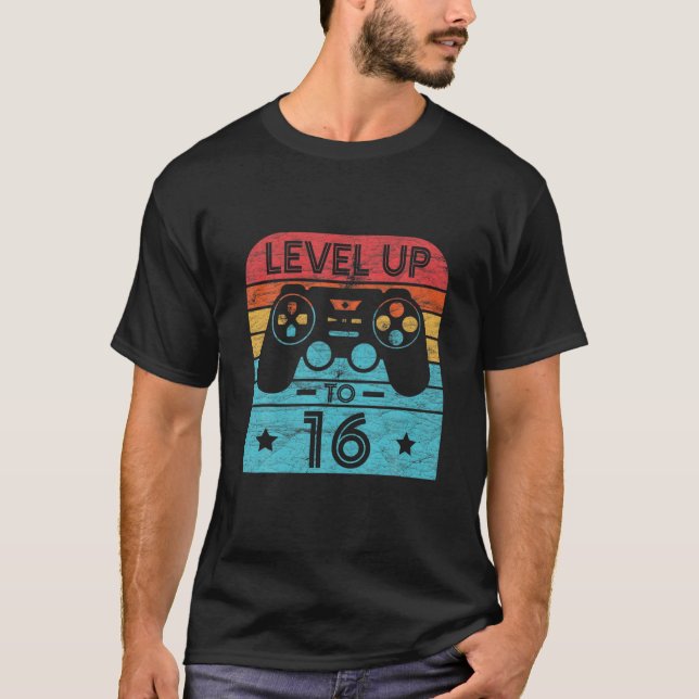 Camiseta Videojuego de cumpleaños Retro Nivel de jugador de (Anverso)