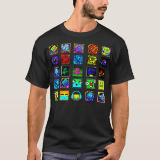 Camiseta Videojuego de geometría completa regalos graciosos