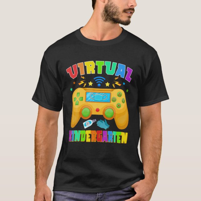 Camiseta Videojuego de kindergarten virtual de vuelta a la  (Anverso)