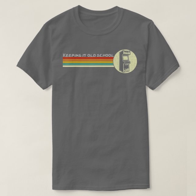 Camiseta Videojuego de los 80 Vieja escuela antigua Retro A (Diseño del anverso)