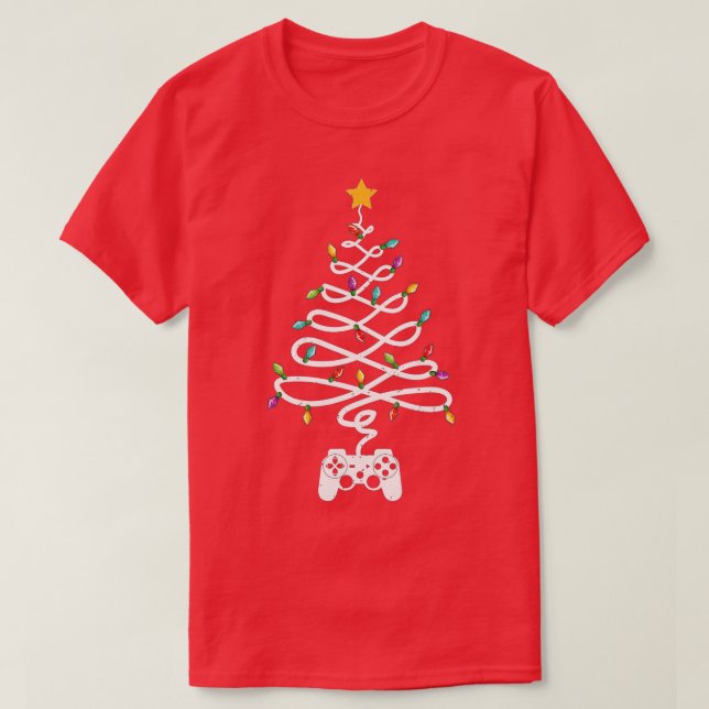 Camiseta Videojuego de navidades Xmas Tree Gaming Lover Vid (Diseño del anverso)