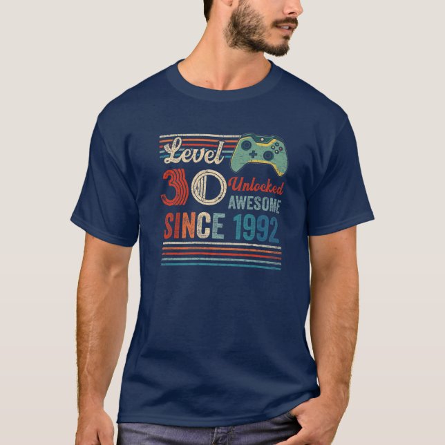 Camiseta Videojuego de nivel 30 cumpleaños de 30 años sin b (Anverso)