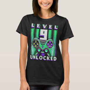 Camiseta videojuego de nivel 9 desbloqueado Noveno jugador