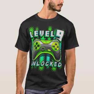 Camiseta videojuego de nivel 9 desbloqueado Noveno jugador 