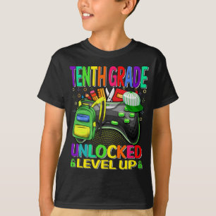Camiseta Videojuego de nivel de nivel de décimo grado desbl