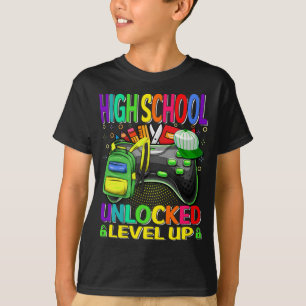Camiseta Videojuego de nivel de secundaria desbloqueado