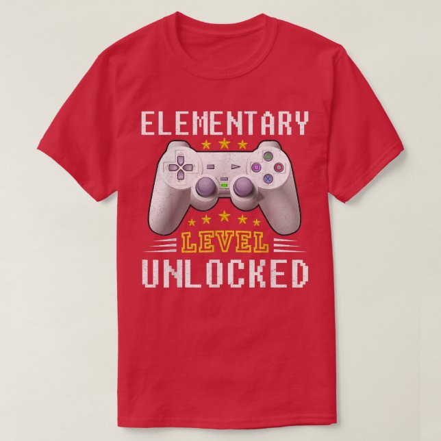 Camiseta Videojuego de nivel elemental desbloqueado de vuel (Diseño del anverso)