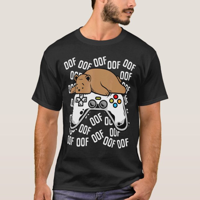 Camiseta Videojuego de oso Noob Oof Niños Chicas (Anverso)