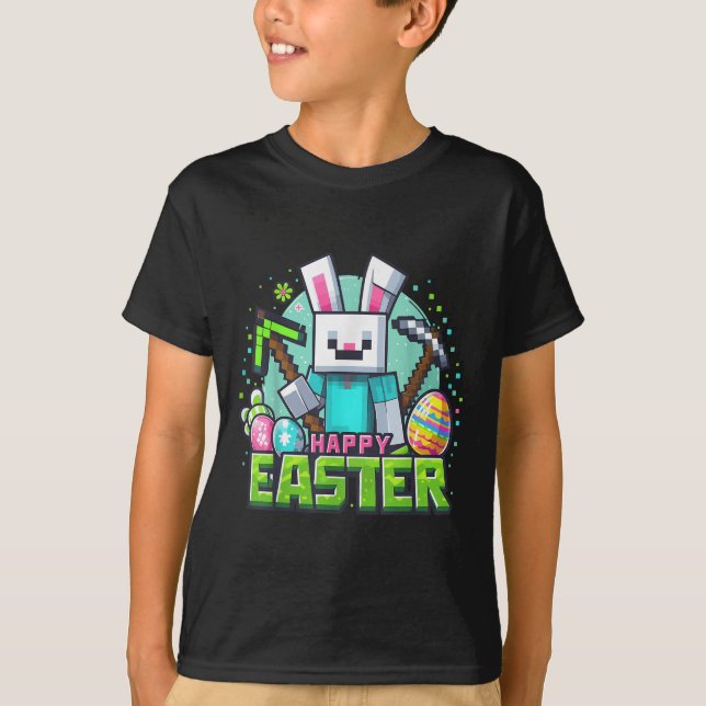 Camiseta Videojuego de Pascua Bunny Eggs Jugador de Juegos  (Anverso)