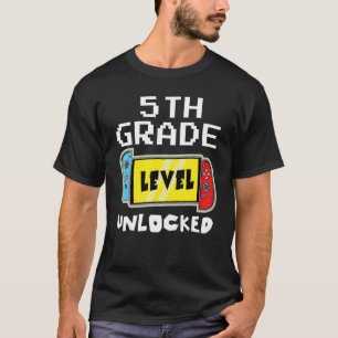 Camiseta Videojuego de quinto grado desbloqueado de nuevo a