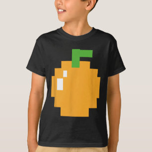 Camiseta Videojuego de retro arco de Pixel Naranja 80 Hallo