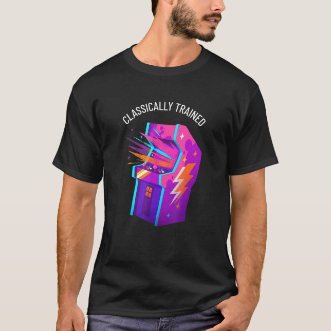 Camiseta Videojuego de vídeo retro de arcade con formación  (Anverso)