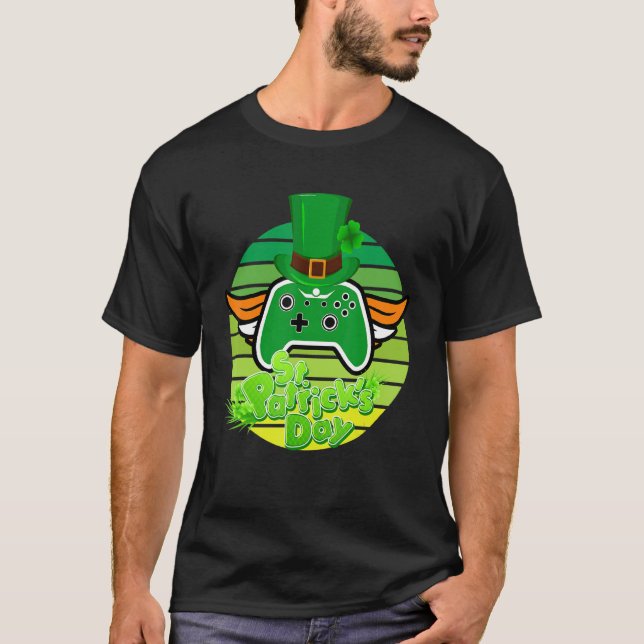 Camiseta Videojuego del Día de San Patricio Bandera Irlande (Anverso)