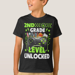 Camiseta Videojuego desbloqueado de 2º grado de vuelta a la