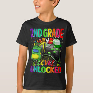 Camiseta Videojuego desbloqueado de 2º grado de vuelta a la
