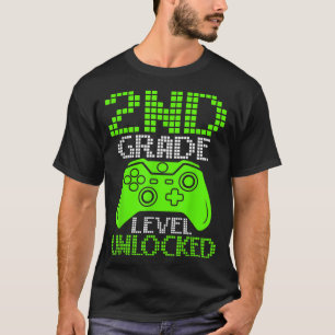 Camiseta Videojuego desbloqueado de 2º grado de vuelta a la