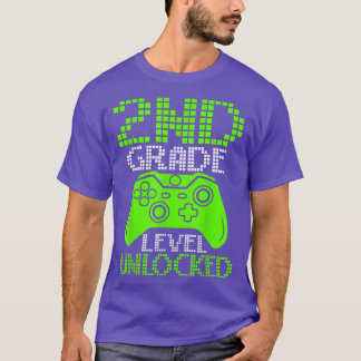 Camiseta Videojuego desbloqueado de 2º grado de vuelta a la