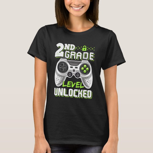 Camiseta Videojuego desbloqueado de 2º Grado para volver a  (Anverso)