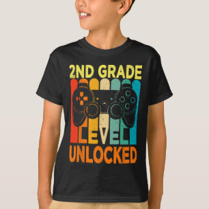 Camiseta Videojuego desbloqueado de 2º Grado para volver a 