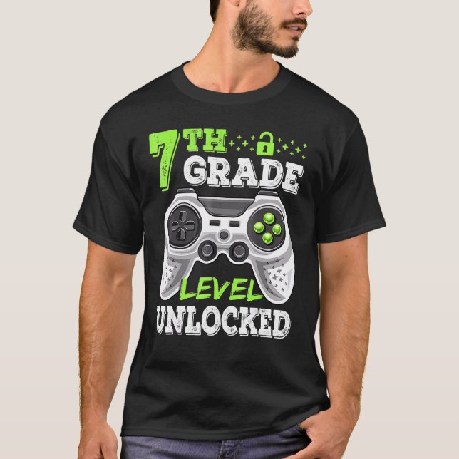Camiseta Videojuego desbloqueado de nivel 7 de grado de vue (Anverso)