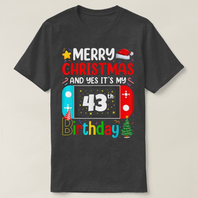 Camiseta Videojuego Feliz Navidad Sí es mi 43°  (Diseño del anverso)