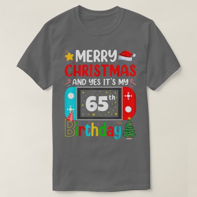 Camiseta Videojuego Feliz Navidad Sí es mi 65°  (Diseño del anverso)