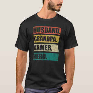 Camiseta Videojuego masculino Abuelo marido vintage