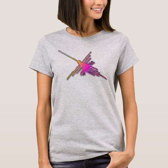 Camiseta Videojuego retro de 8 bits Nazca Lines Hummingbird (Anverso)