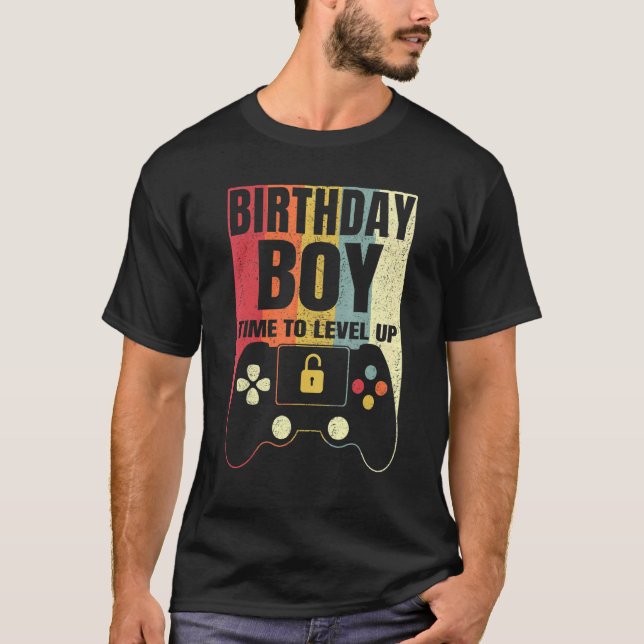 Camiseta Videojuego Retro Videojuego de Vintage Cumpleaños  (Anverso)