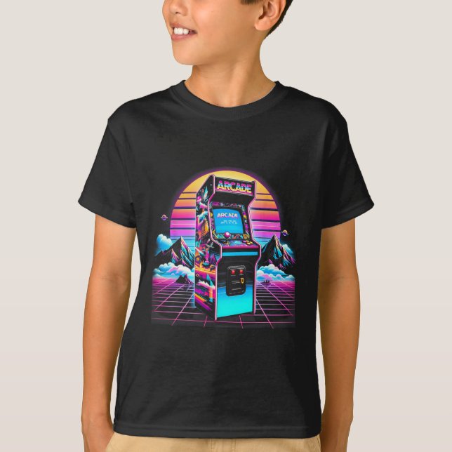 Camiseta Videojuego retro vintage de los años 80 (Anverso)