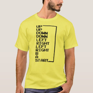 Camiseta Videojuego vintage: Código Konami en carta de 8 bi