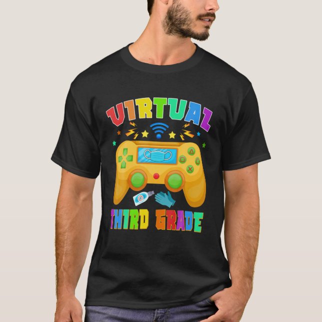 Camiseta Videojuego virtual de tercer grado de vuelta a la  (Anverso)