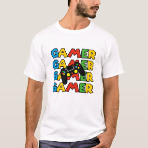 Camiseta "Videojuegos adictos" divertidos Gamer Tee