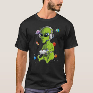 Camiseta Videojuegos Alien Gamer para niños extraterrestre