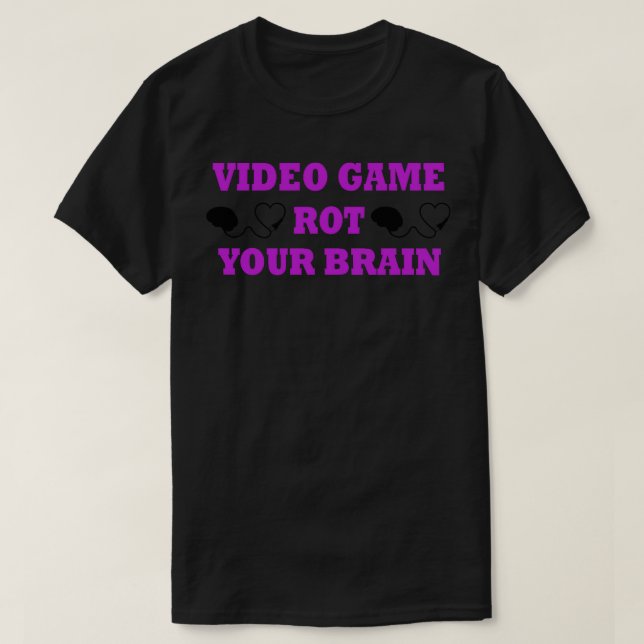 Camiseta Videojuegos arrancar el cerebro (Diseño del anverso)