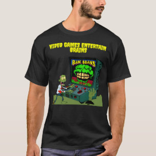 Camiseta Videojuegos arrancar el cerebro - Zombie Gamer