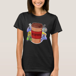 Camiseta Videojuegos, consola de café y café para PC Gamer