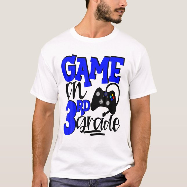 Camiseta Videojuegos De 3er Grado 1.ᵉʳ Day School Blue (Anverso)