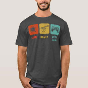 Camiseta Videojuegos de Anime Ramen Otaku Gamer