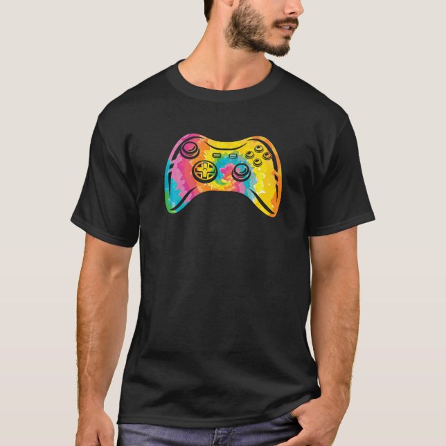 Camiseta Videojuegos de color con hippie de arcoiris trippy (Anverso)