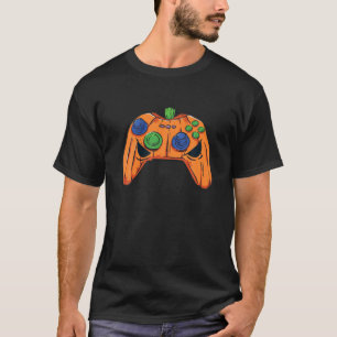 Camiseta Videojuegos de Halloween Calabaza Gamepad Gamepad 