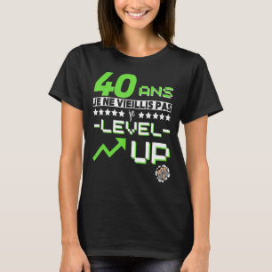 Camiseta Videojuegos de jugadores de cumpleaños número 40