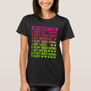 Camiseta Videojuegos de mi día perfecto
